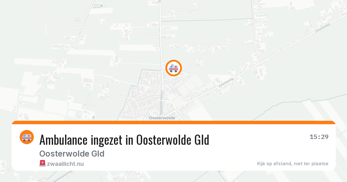 Ambulance ingezet in Oosterwolde Gld — 9 jul 2026