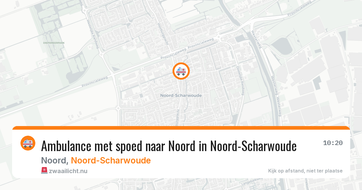 Ambulance met spoed naar Noord in Noord-Scharwoude — 9 jul 2026