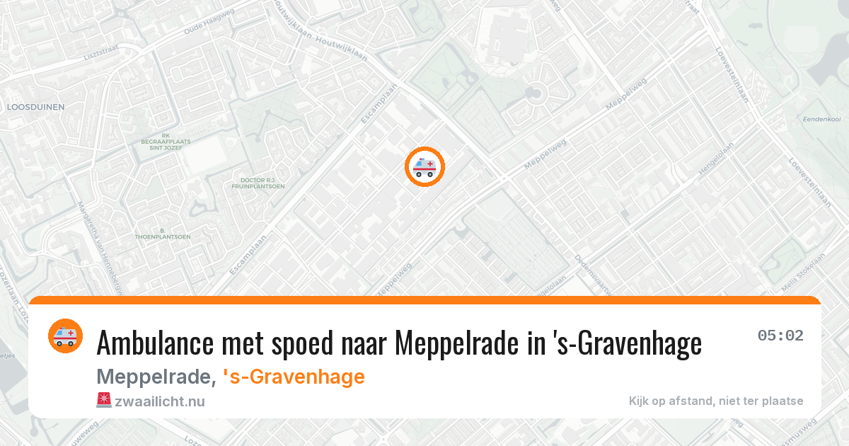 Ambulance met spoed naar Meppelrade in 's-Gravenhage — 16 jul 2026