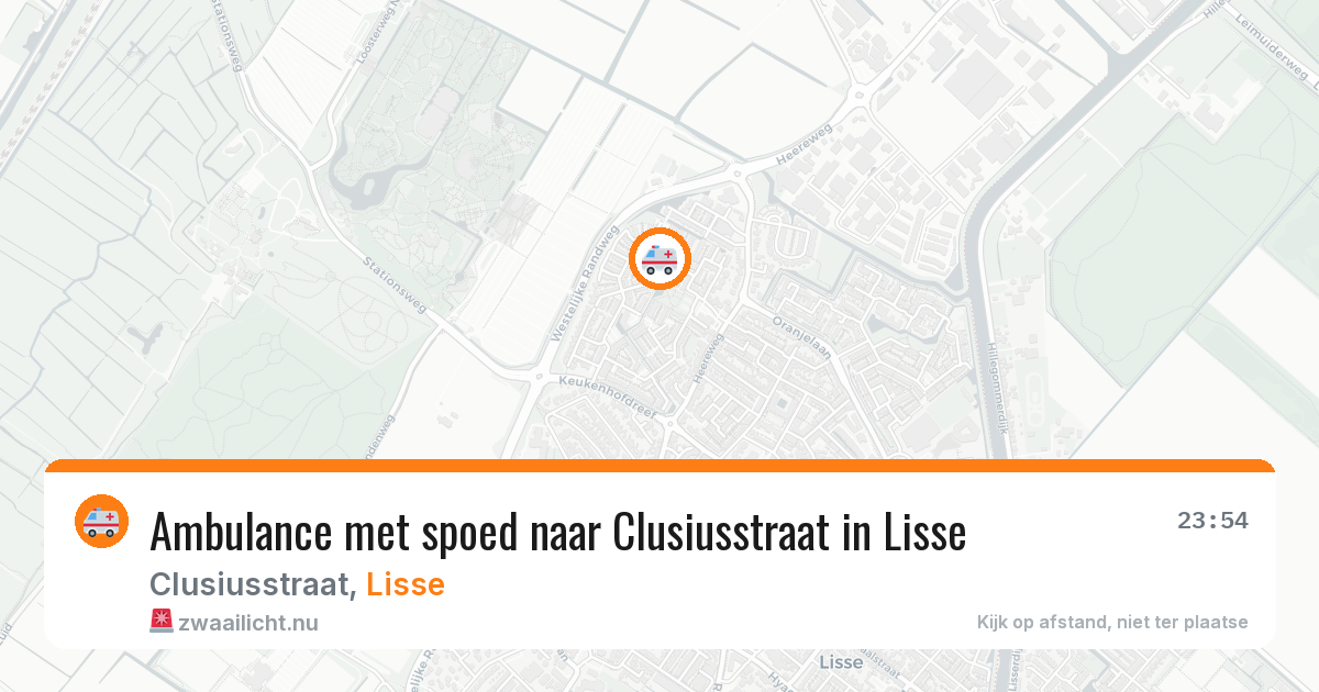 Ambulance met spoed naar Clusiusstraat in Lisse — 16 jan 2026