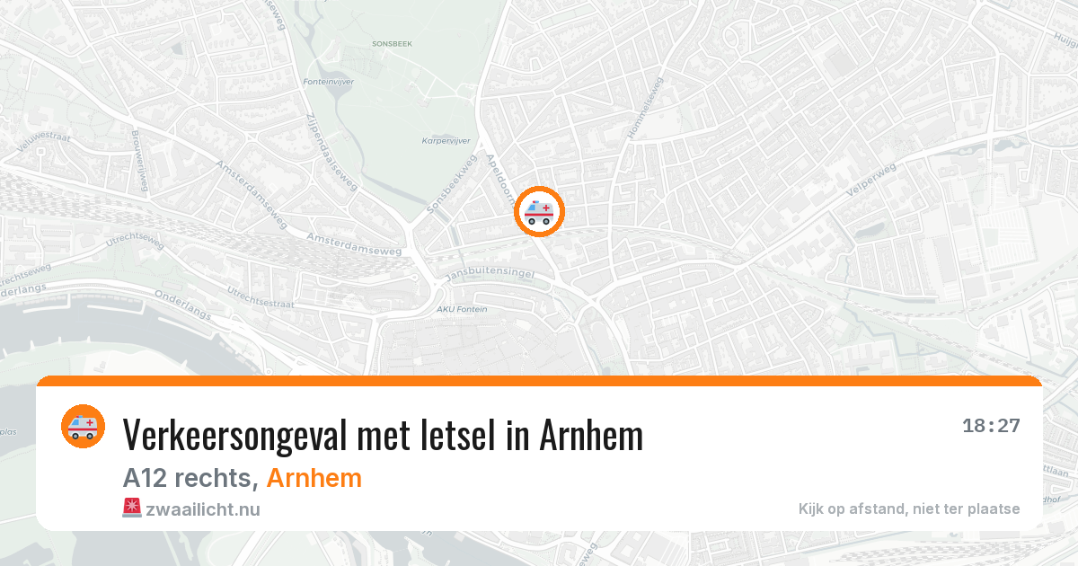 Verkeersongeval met letsel in Arnhem — 25 mrt 2026