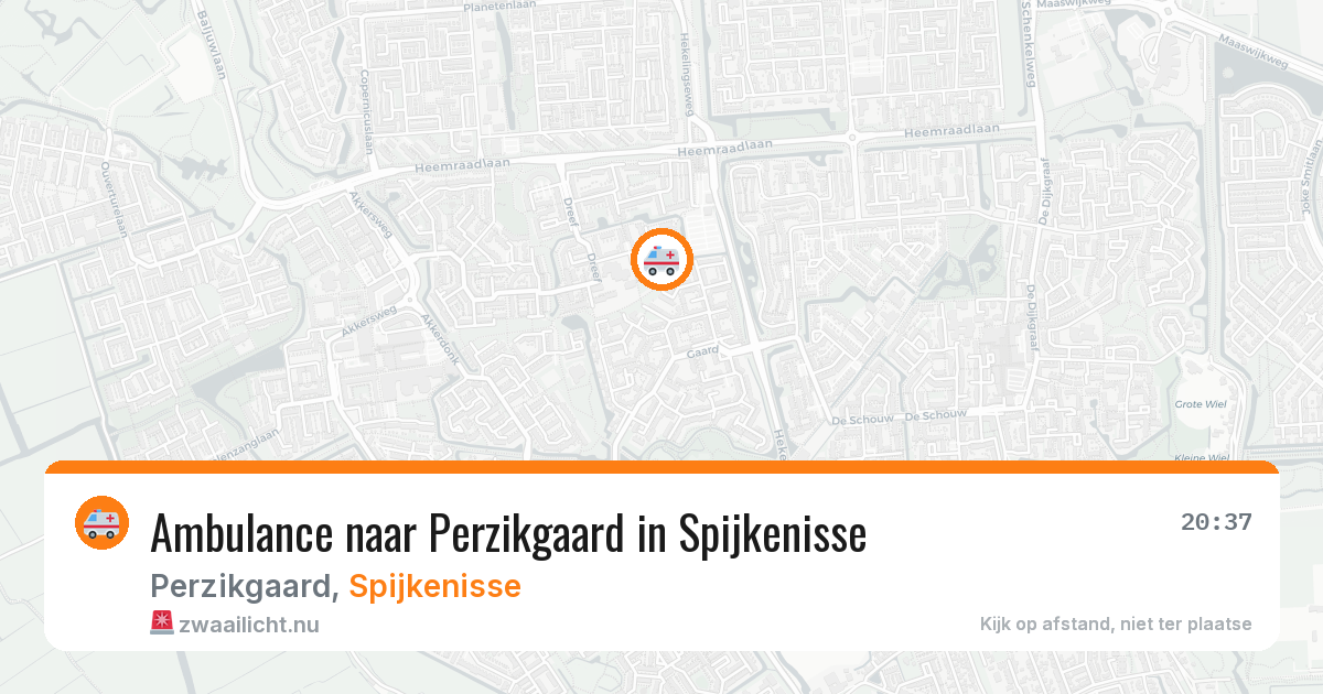 Ambulance naar Perzikgaard in Spijkenisse — 23 mrt 2026