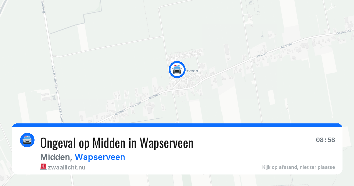 Ongeval op Midden in Wapserveen — 11 jun 2026