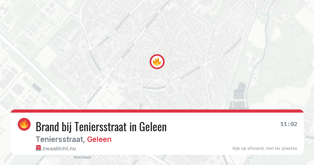 Brand bij Teniersstraat in Geleen — 2 mrt 2026