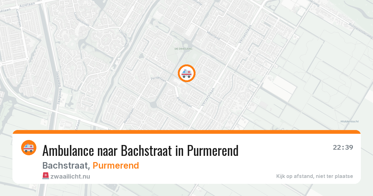 Ambulance naar Bachstraat in Purmerend — 25 jul 2026