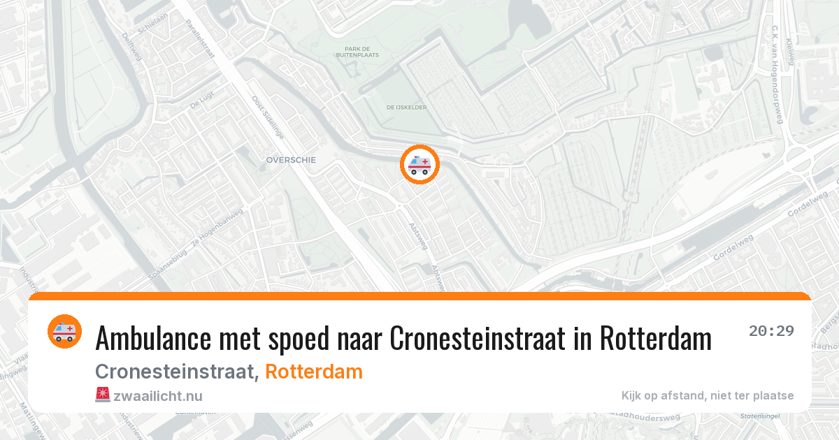 Ambulance met spoed naar Cronesteinstraat in Rotterdam — 5 mei 2026