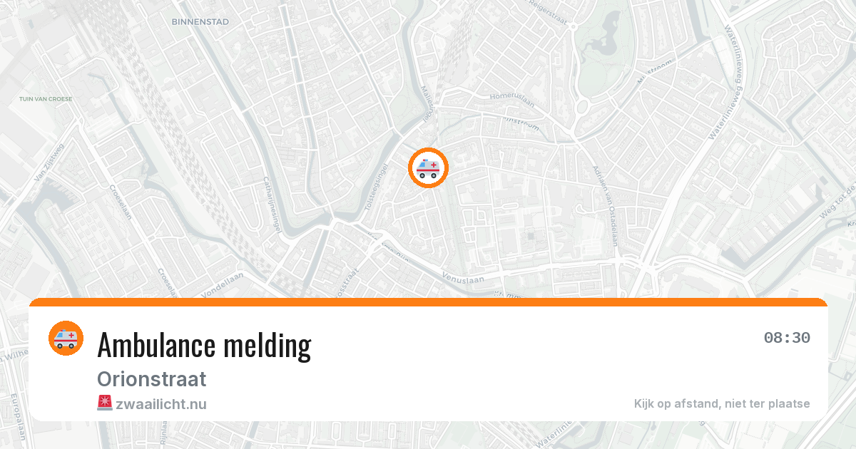 Ambulance met spoed naar Orionstraat in 3235TE — 23 feb 2026