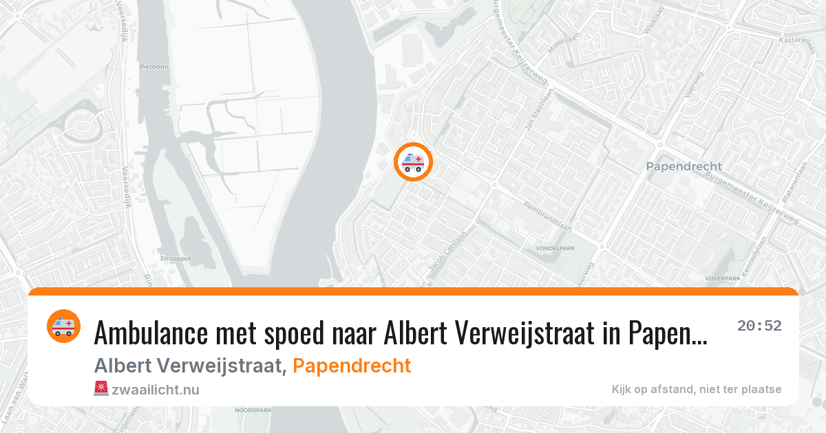 Ambulance met spoed naar Albert Verweijstraat in Papendrecht — 18 jan 2026