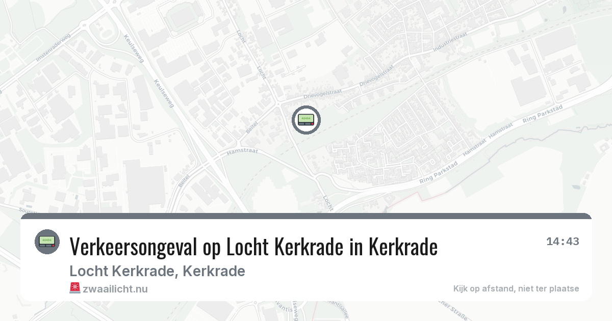 Verkeersongeval op Locht Kerkrade in Kerkrade — 22 feb 2026