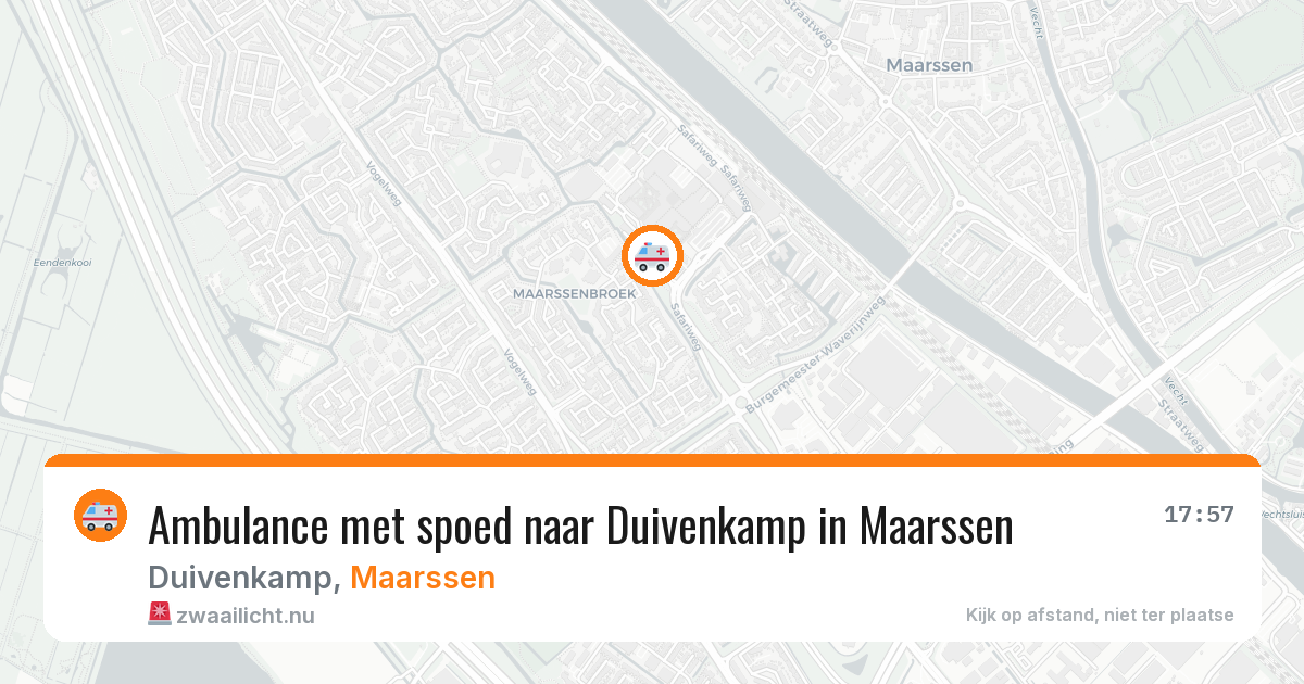 Ambulance met spoed naar Duivenkamp in Maarssen — 19 jul 2026