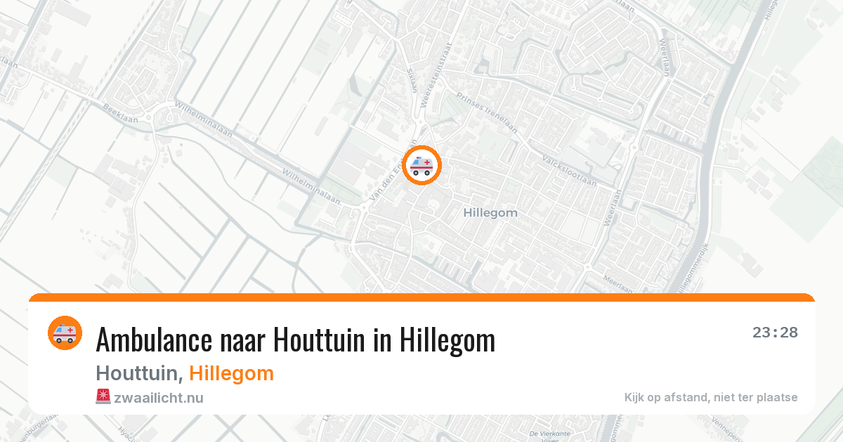 Ambulance naar Houttuin in Hillegom — 15 jul 2026