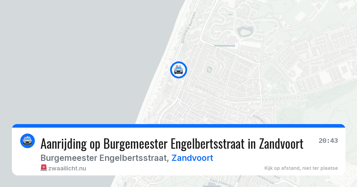 Aanrijding op Burgemeester Engelbertsstraat in Zandvoort — 19 jul 2026