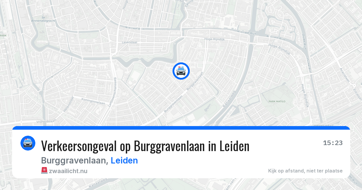 Verkeersongeval op Burggravenlaan in Leiden — 25 jul 2026