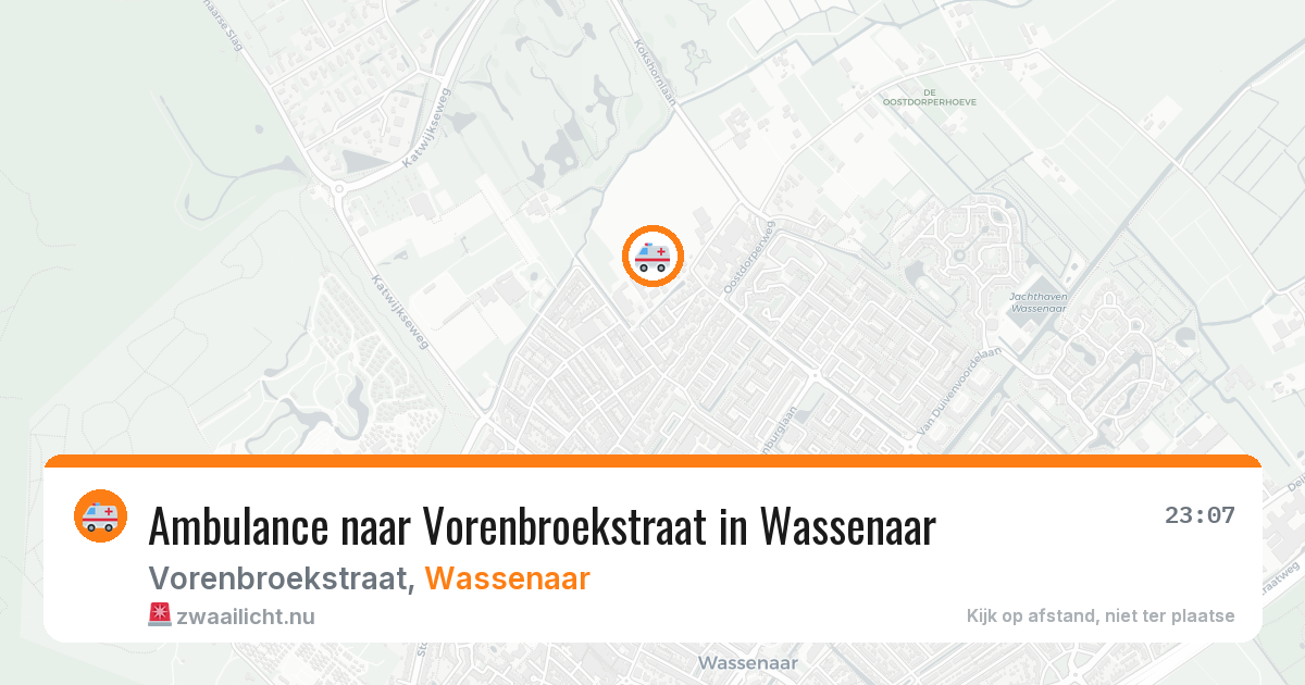 Ambulance naar Vorenbroekstraat in Wassenaar — 24 jul 2026