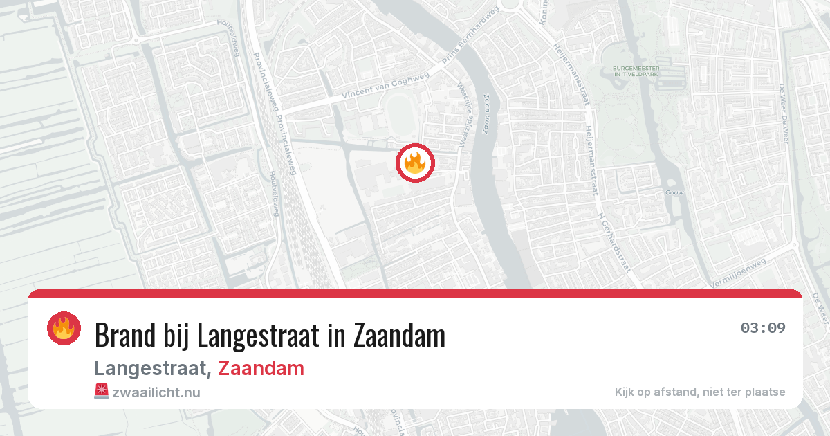 Brand bij Langestraat in Zaandam — 7 apr 2026