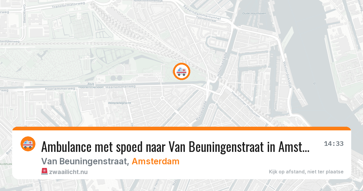 Ambulance met spoed naar Van Beuningenstraat in Amsterdam — 14 mrt 2026