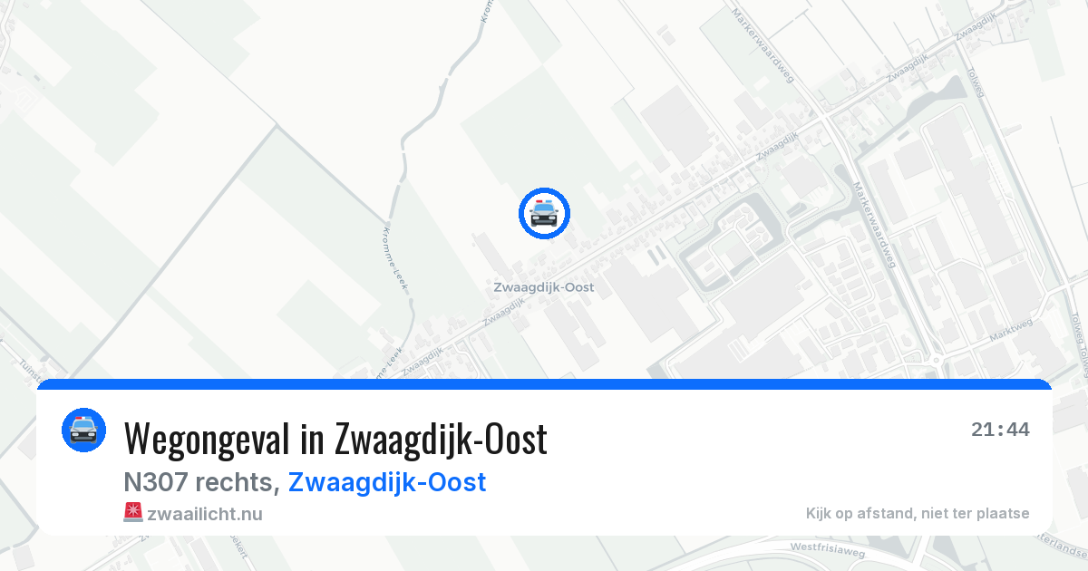 Wegongeval in Zwaagdijk-Oost — 24 apr 2026