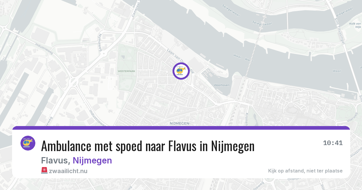 Ambulance met spoed naar Flavus in Nijmegen — 11 jul 2026