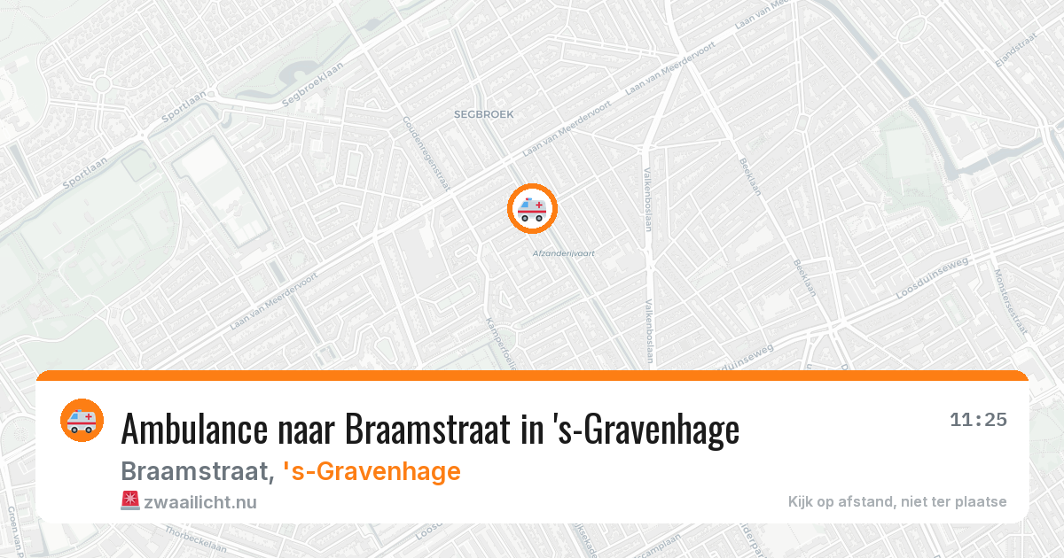 Ambulance naar Braamstraat in 's-Gravenhage — 21 jul 2026
