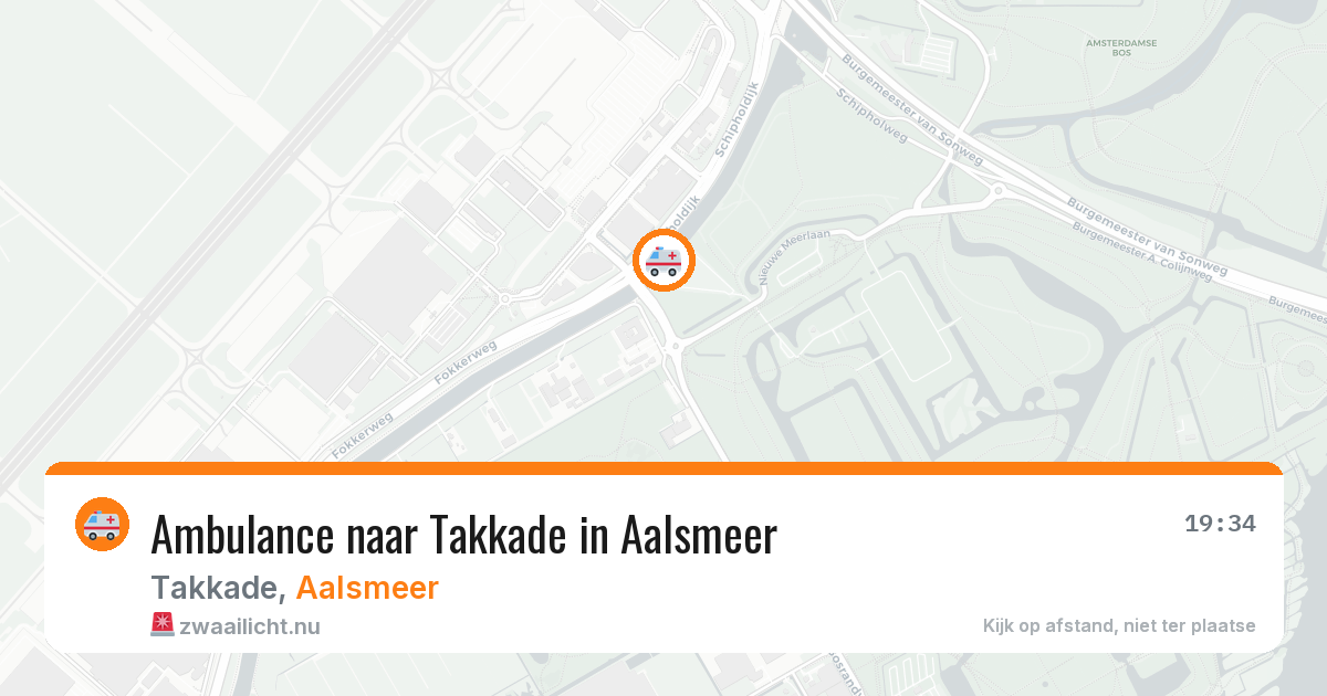 Ambulance naar Takkade in Aalsmeer — 22 jul 2026