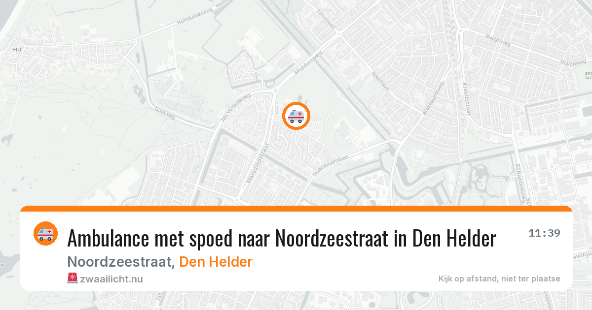 Ambulance met spoed naar Noordzeestraat in Den Helder — 19 mei 2026