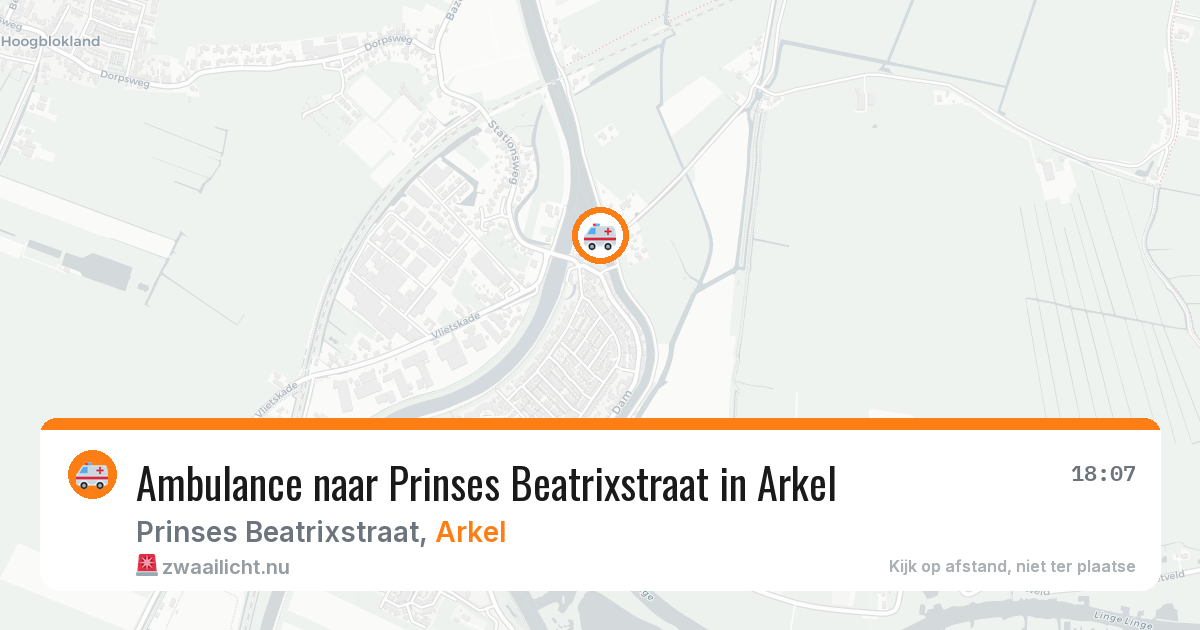Ambulance naar Prinses Beatrixstraat in Arkel — 18 mei 2026