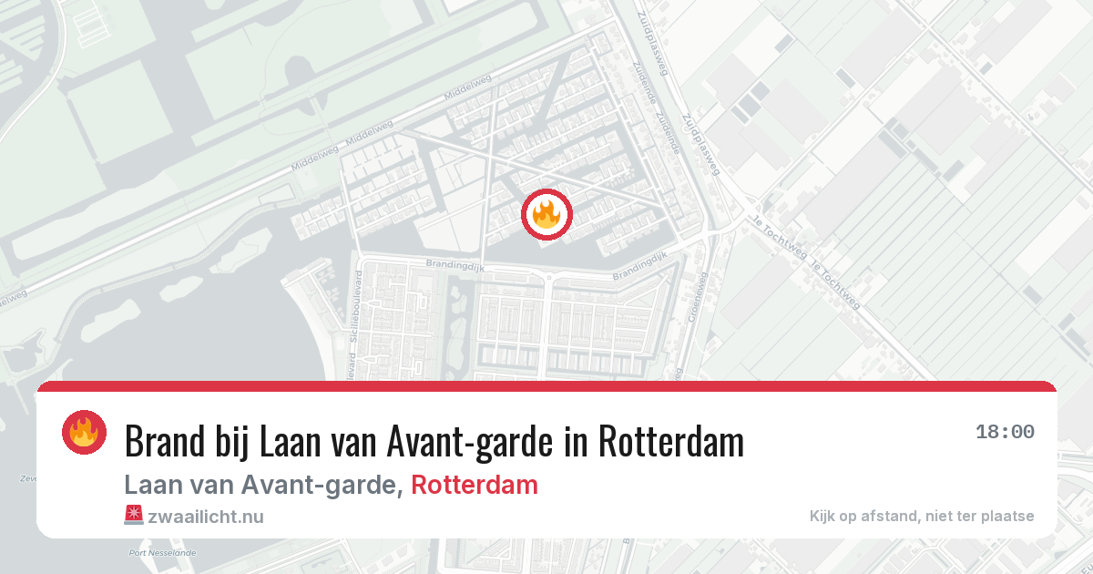 Brand bij Laan van Avant-garde in Rotterdam — 14 mrt 2026
