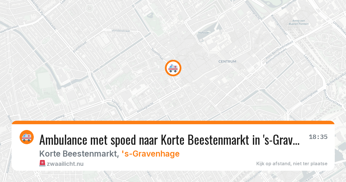 Ambulance met spoed naar Korte Beestenmarkt in 's-Gravenhage — 24 jul 2026