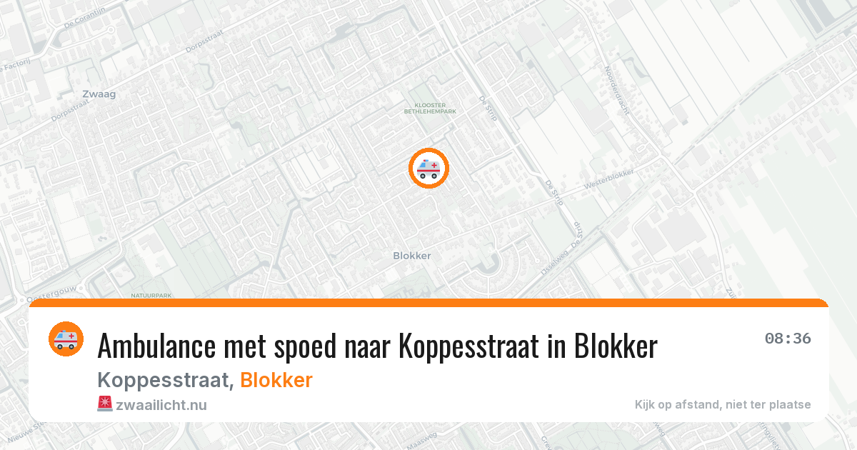 Ambulance met spoed naar Koppesstraat in Blokker — 6 mei 2026