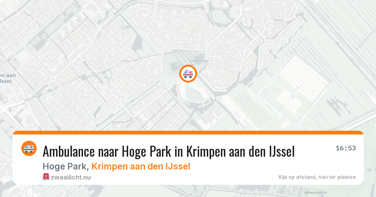 Ambulance naar Hoge Park in Krimpen aan den IJssel — 11 jul 2026