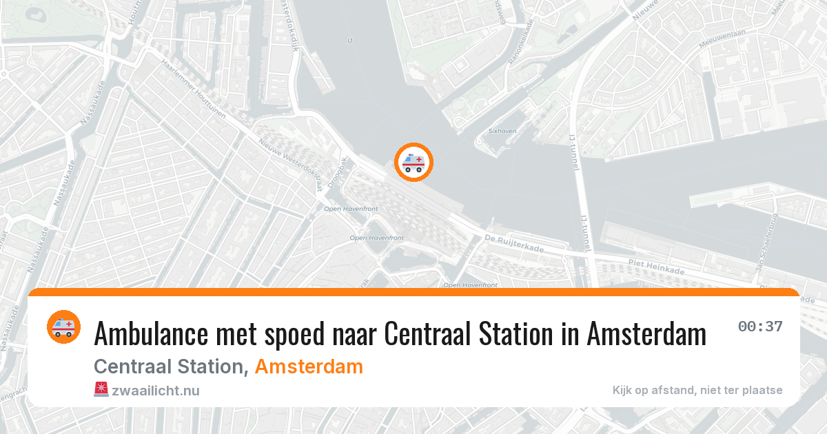 Ambulance met spoed naar Centraal Station in Amsterdam — 7 mrt 2026