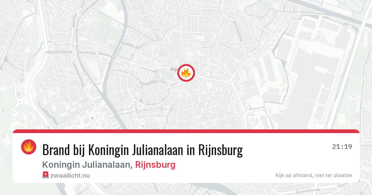 Brand bij Koningin Julianalaan in Rijnsburg — 20 jul 2026
