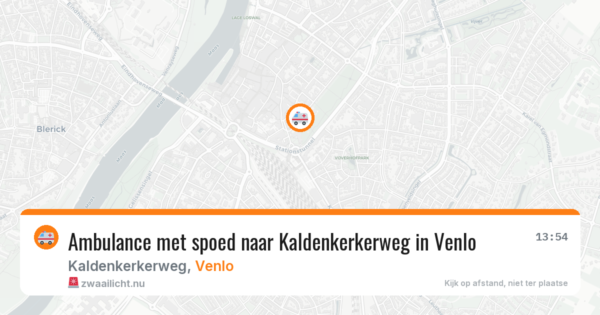 Ambulance met spoed naar Kaldenkerkerweg in Venlo — 14 apr 2026