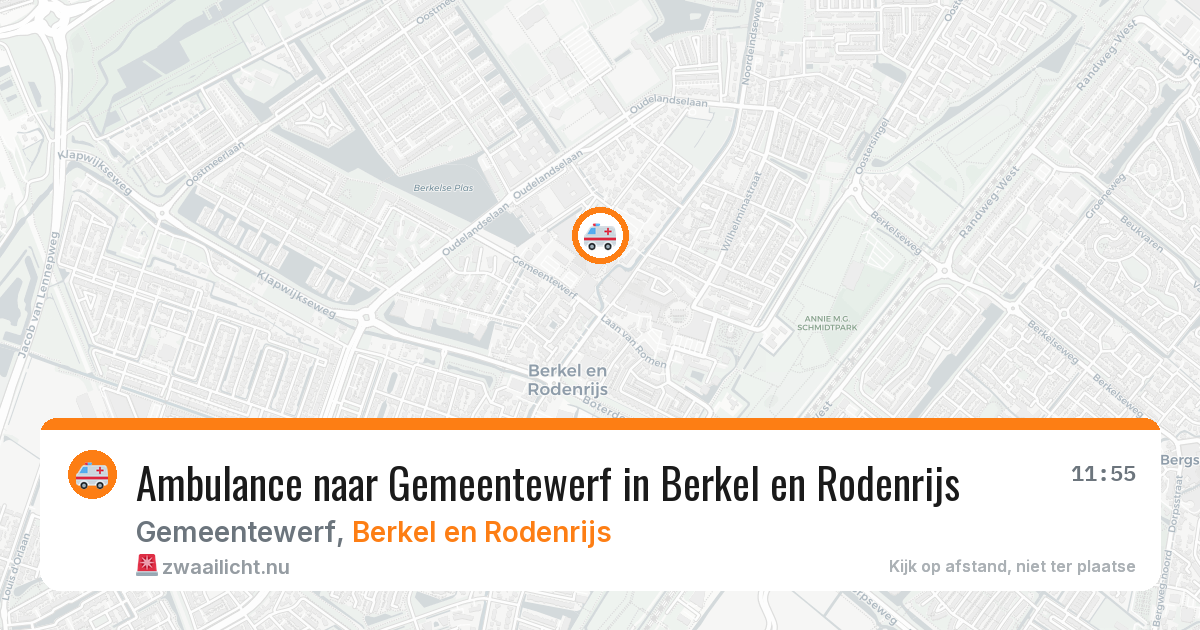 Ambulance naar Gemeentewerf in Berkel en Rodenrijs — 22 mrt 2026