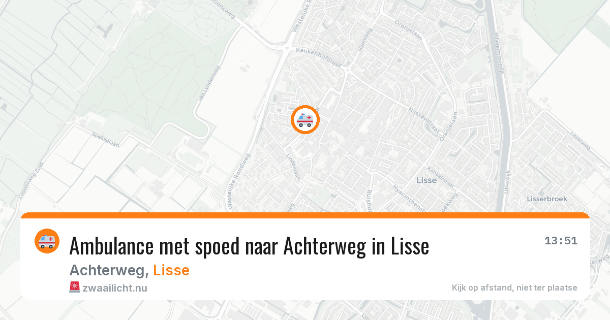 Ambulance met spoed naar Achterweg in Lisse — 11 jul 2026