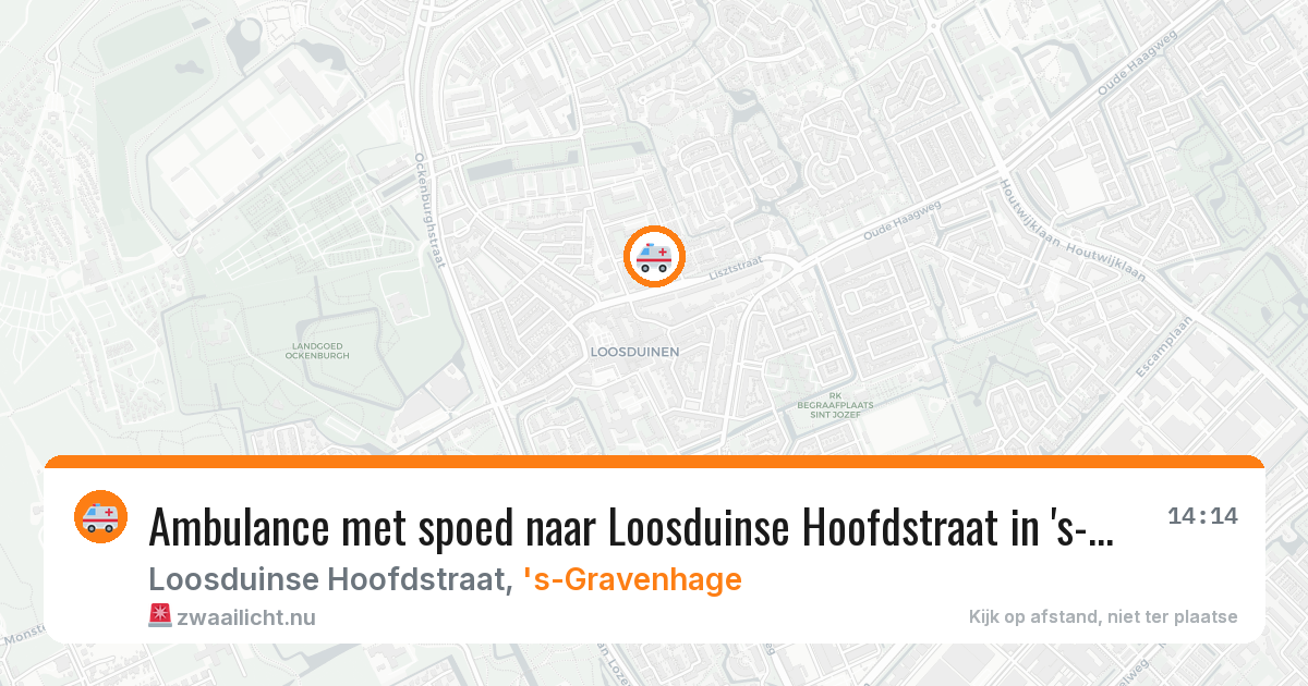 Ambulance met spoed naar Loosduinse Hoofdstraat in 's-Gravenhage — 18 mrt 2026