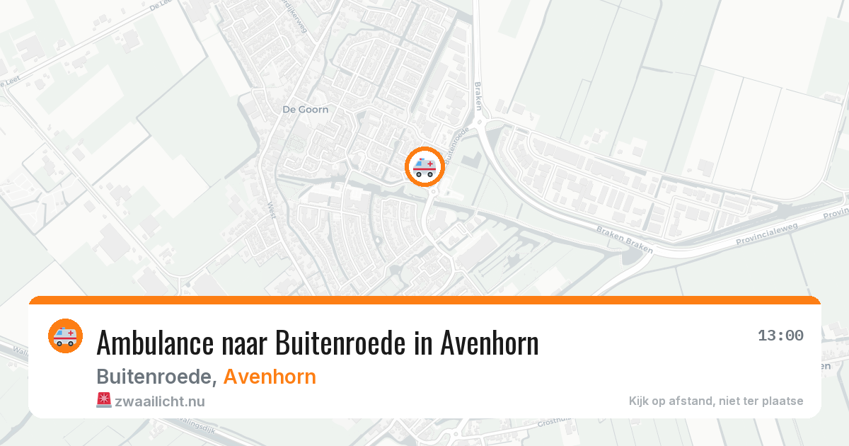 Ambulance naar Buitenroede in Avenhorn — 21 mei 2026