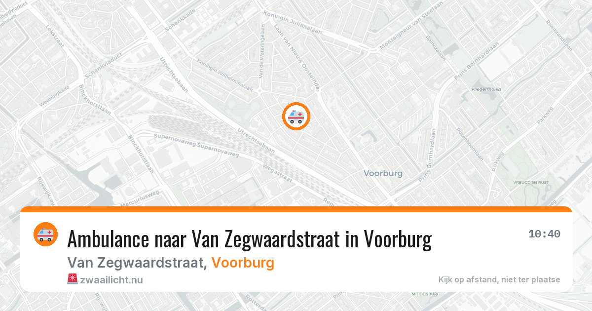 Ambulance naar Van Zegwaardstraat in Voorburg — 25 mei 2026