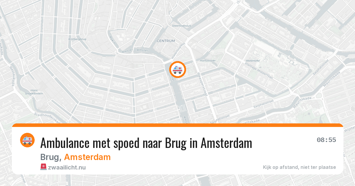Ambulance met spoed naar Brug in Amsterdam — 2 jun 2026