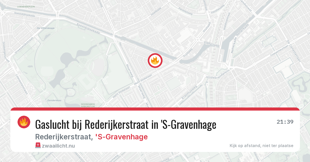 Gaslucht bij Rederijkerstraat in 'S-Gravenhage — 9 apr 2026