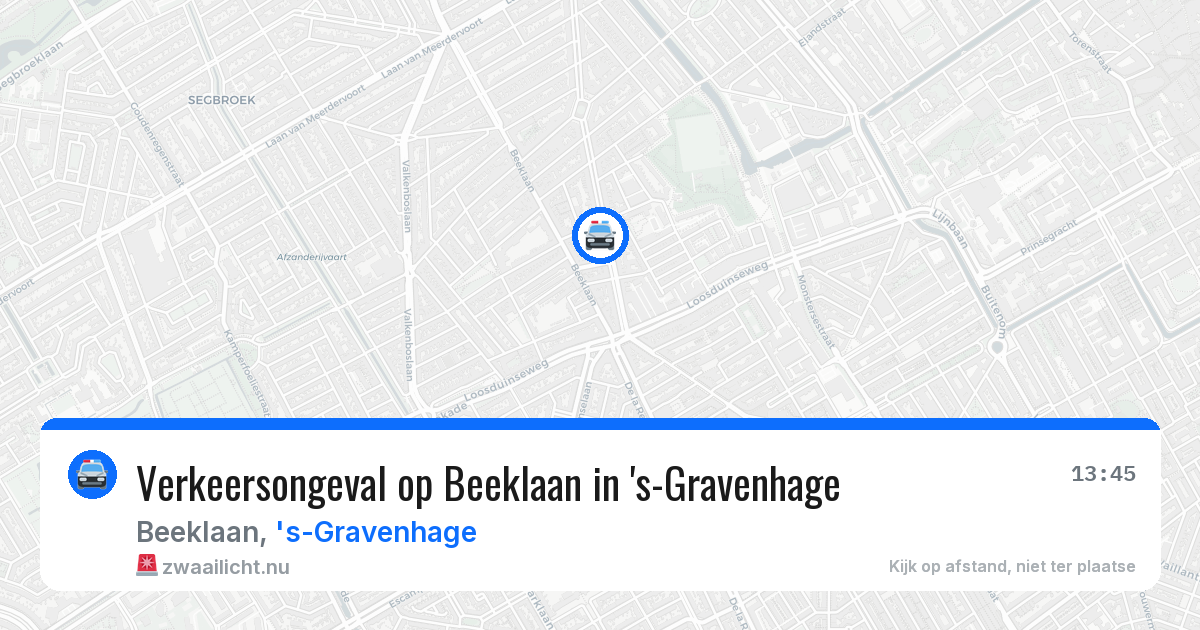 Verkeersongeval op Beeklaan in 's-Gravenhage — 23 mei 2026