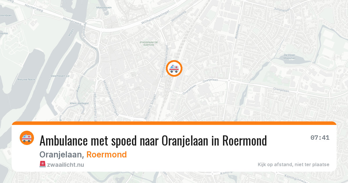 Ambulance met spoed naar Oranjelaan in Roermond — 16 feb 2026