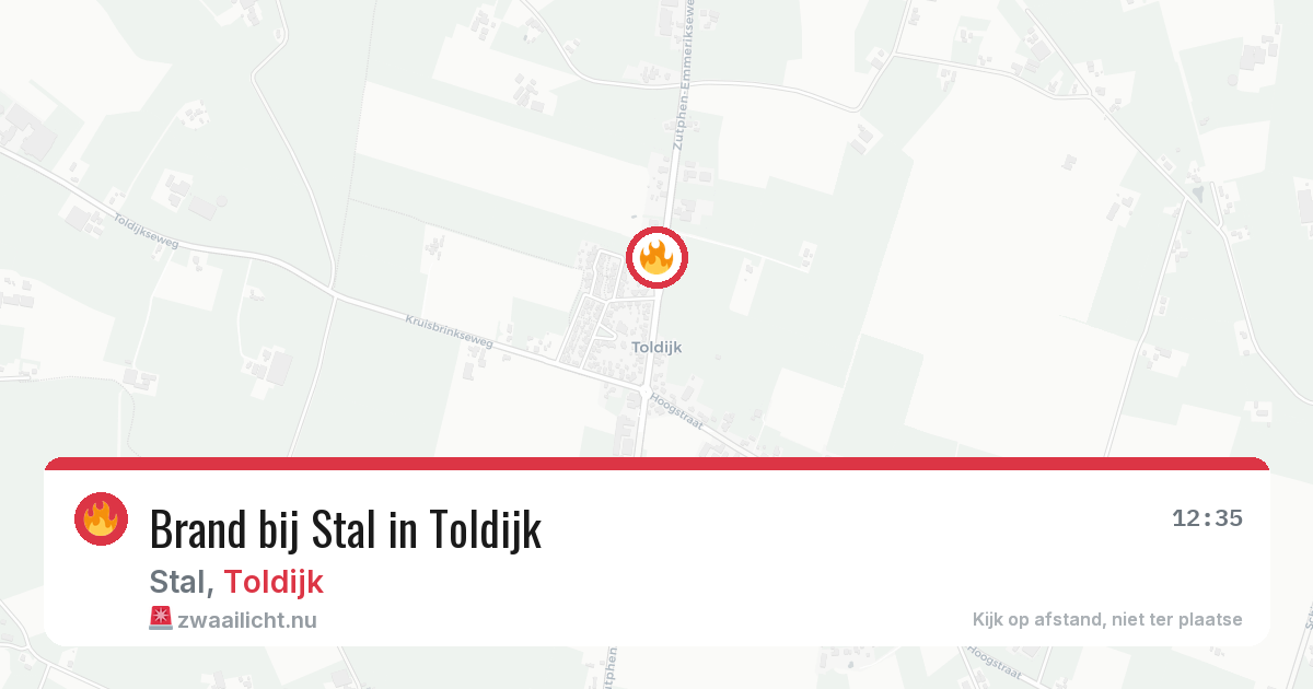 Brand bij Stal in Toldijk — 15 mei 2026
