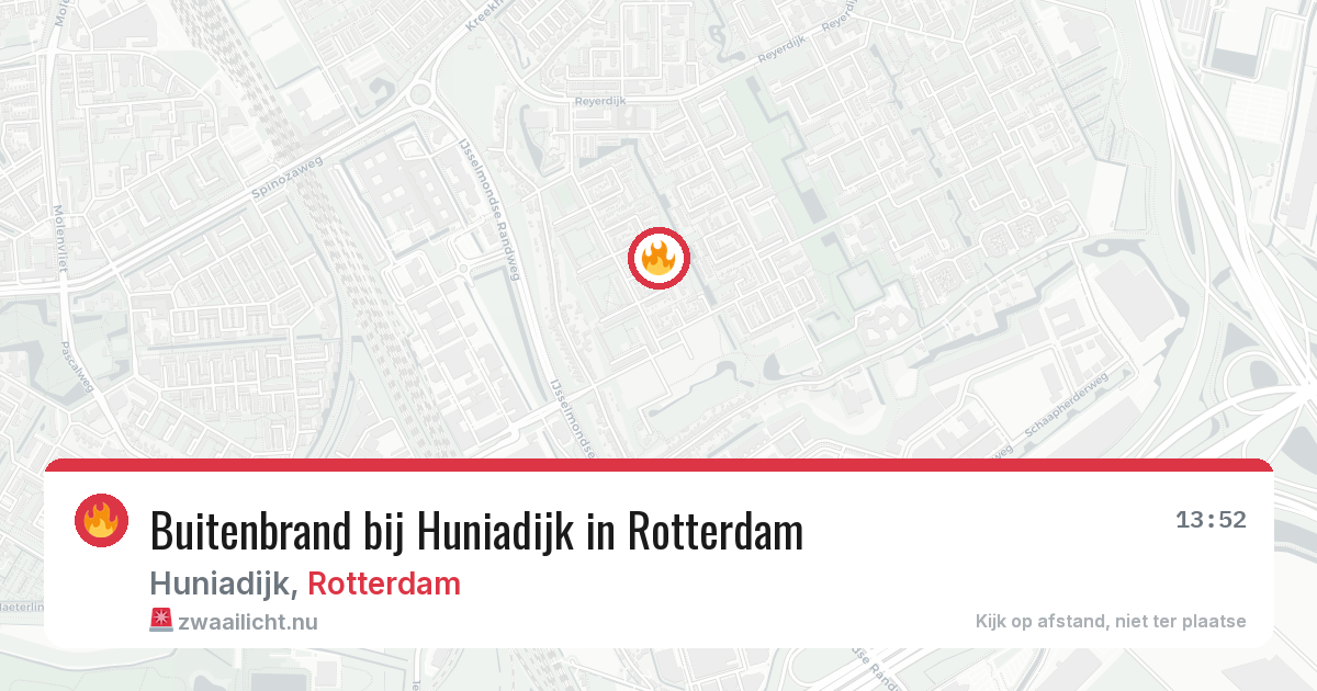 Buitenbrand bij Huniadijk in Rotterdam — 11 jul 2026