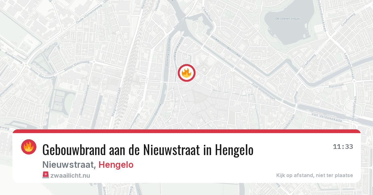 Gebouwbrand aan de Nieuwstraat in Hengelo — 27 jan 2026
