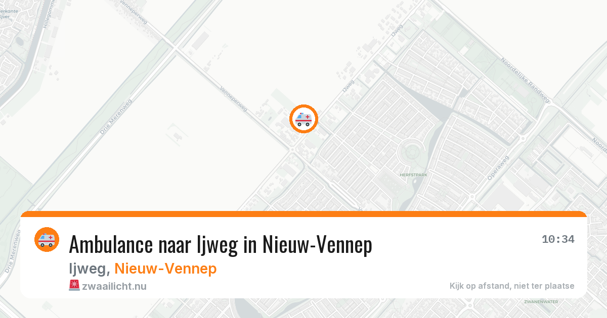 Ambulance naar Ijweg in Nieuw-Vennep — 18 jul 2026