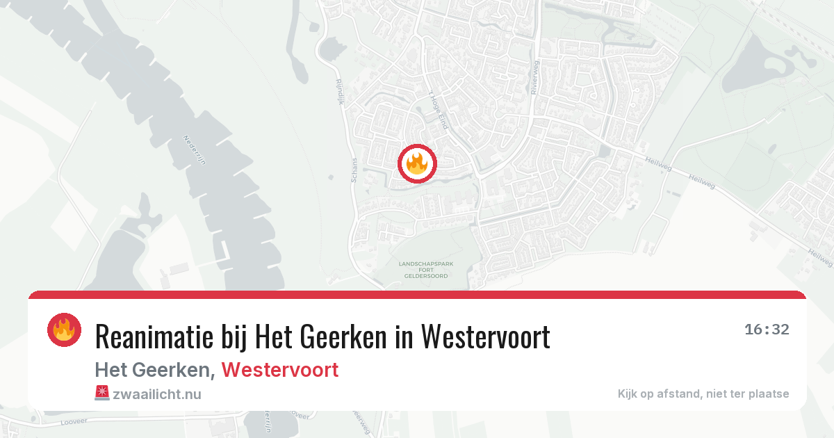 Reanimatie bij Het Geerken in Westervoort — 29 mei 2026