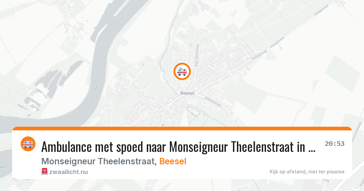 Ambulance met spoed naar Monseigneur Theelenstraat in Beesel — 29 jun 2026