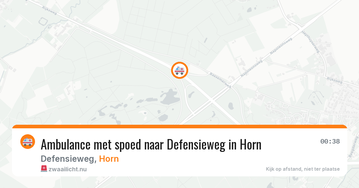 Ambulance met spoed naar Defensieweg in Horn — 15 jul 2026