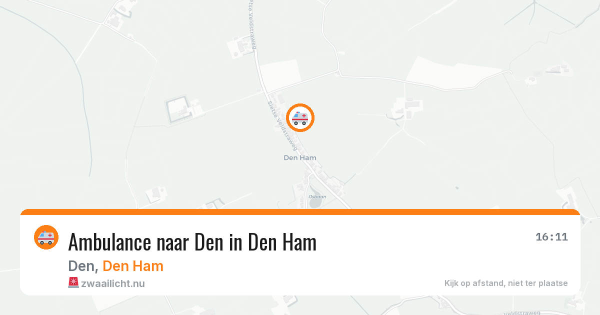 Ambulance naar Den in Den Ham — 16 feb 2026
